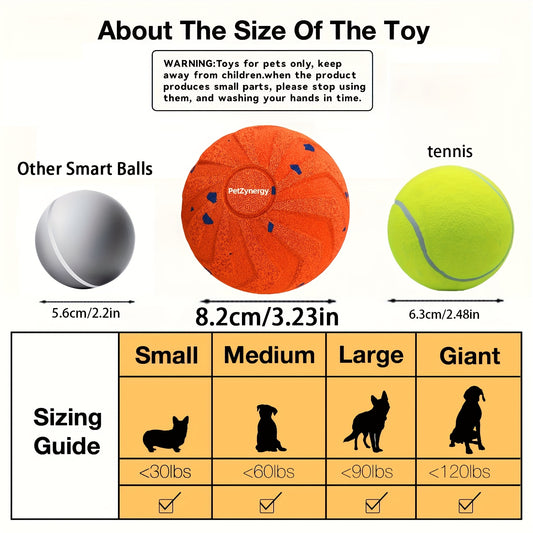 The smart dog toy ball features automatic moving, bouncing, and rotating functions, as well as an intelligent sleep mode and tap-to-start function. Made of E-TPU material, it is a dynamic rolling ball specially designed for m