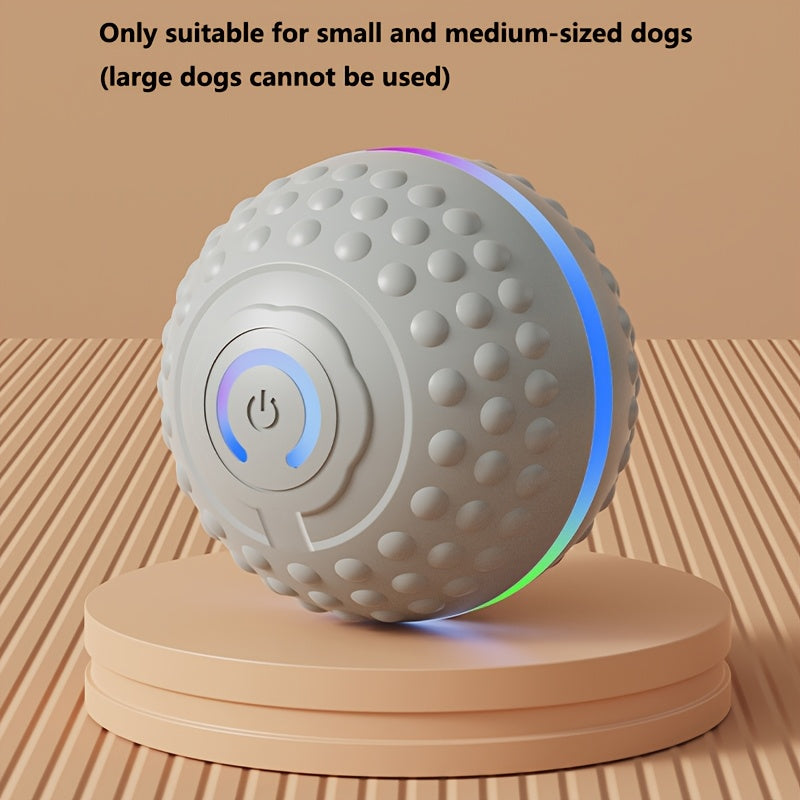 1 Automatic Bouncing Ball Dog Toy, Teasing Jumping Ball, Can Be Charged by USB, Suitable for Small And Medium-Sized Dogs to Play Indoors And Outdoors, Indoor Dog Toy, Interactive Pet Toy, Rechargeable Dog Toy, Small Dogs, Med