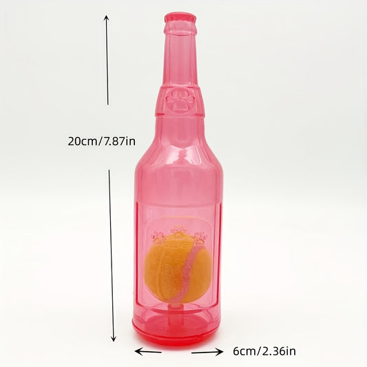 Tennis Ball Dog Toy with Crinkle Sound - Durable Rubber Interactive Chew Toy for Puppies & Dogs, No Batteries Needed, Multi-Color Options for All Breeds & Sizes, Dog Ball Toy, Crinkled Texture