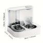 [Automatic Pet Feeder] Automatic Pet Feeder & Water Dispenser - Dry/Wet Food Separation, Anti-Tip, Large 2.2L Grain Bucket +1.5L Water Tank, No Electricity Needed, Easy-Clean Design for Cats & Small/Medium Dogs