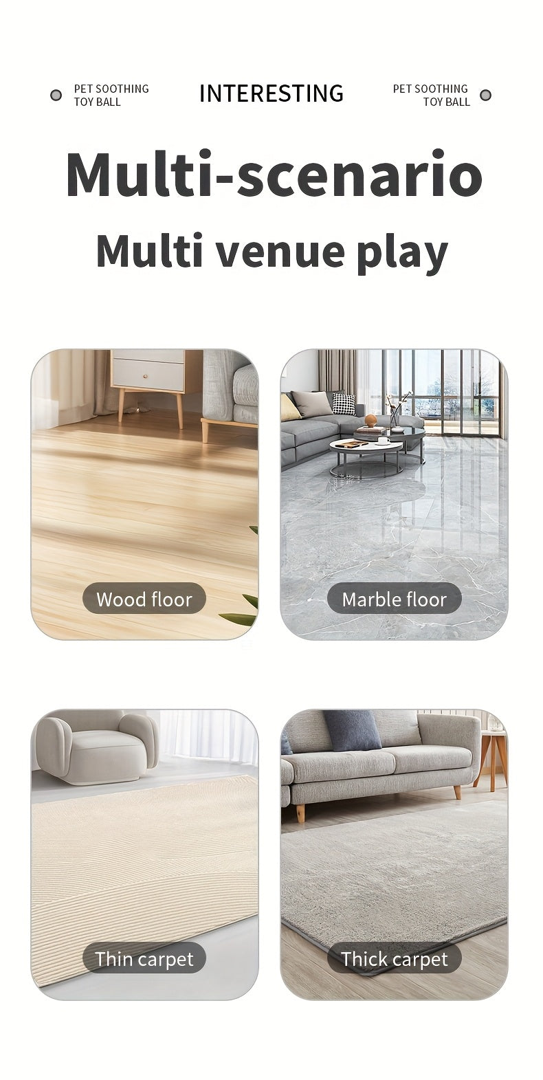 [Electronic Dog Ball for Pets] High-Quality, Durable, Interactive Electronic Dog Ball for Pets - USB Rechargeable, Automatic Rolling Toy, Large and Small Dog Ball with Straps, Ball Launcher, Playful Design, Petsafe Material,