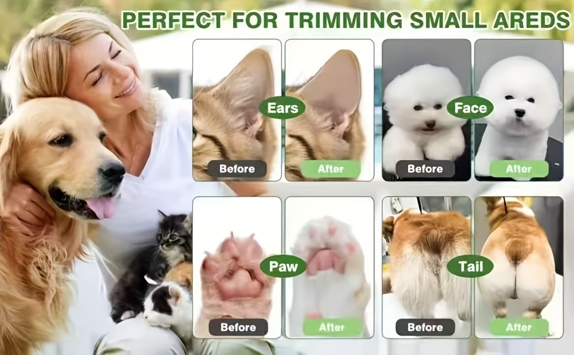 Dog Nail Trimmers with LED Light, Low Noise Pet Clippers, 18mm Blade Waterproof Rechargeable Dog Nail Clippers & Cat Nail Clipper for Grooming Paws, Ears, Face, Eyes