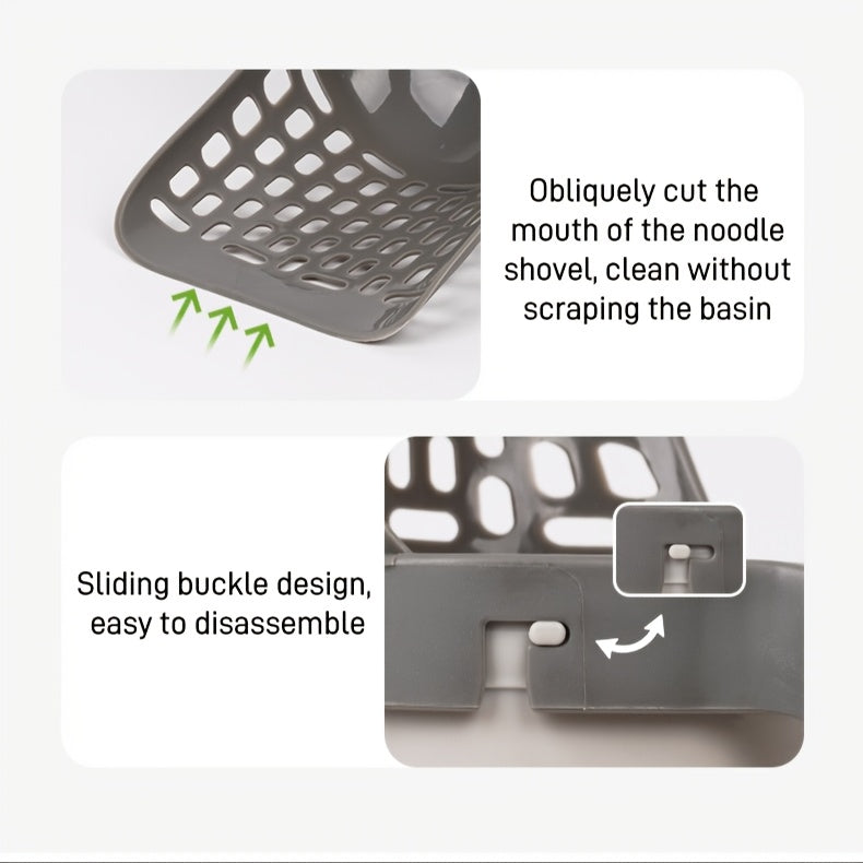 All-In-One Storage Portable Cat Cleaning Cat Litter Shovel with Built-In Garbage Bag Automatic Poop Scooper Set Cat Shovel