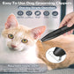 2-Speed Low Noise Cordless Dog & Cat Grooming Clippers - Rechargeable Pet Hair Trimmer for Paws, Eyes, Ears, Face & Rump with LED Light, Ergonomic Design & Attachments (White, Black)