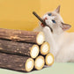 5-Pack Natural Wooden Cat Dental Sticks - Wholesome Indoor Cat Toy for Healthy Feline Teeth and Gums