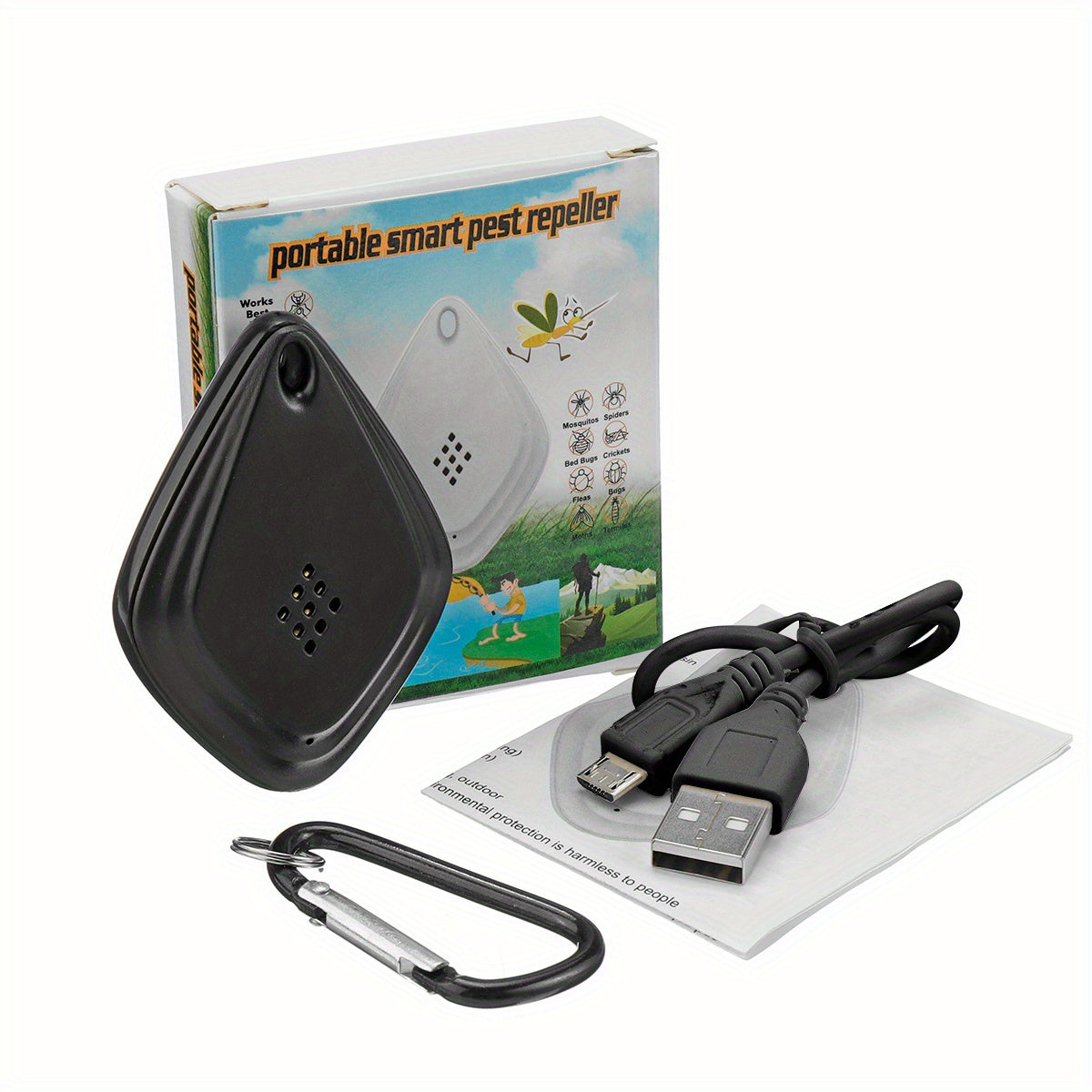 Portable Ultrasonic Mosquito Repellent - USB Charging, Intelligent Frequency Conversion, Protects Your Family from Insects