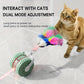 Interactive Laser Cat Toy with Mouse, 2-in-1 Laser Pointer & Plush-like Wiggling Worm-like Motion, Low-Power (<1mW) Red Light for Solo Play, Stimulates Hunting Instincts (Cats, Kittens)