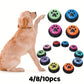 Dog Training Buttons with Paw Print Design - Interactive Pet Communication Toy, Durable Plastic Dog Accessories for Training & Play, No Batteries Needed, All Breeds & Sizes, Dog Training Accessories, Playful Pet Acc