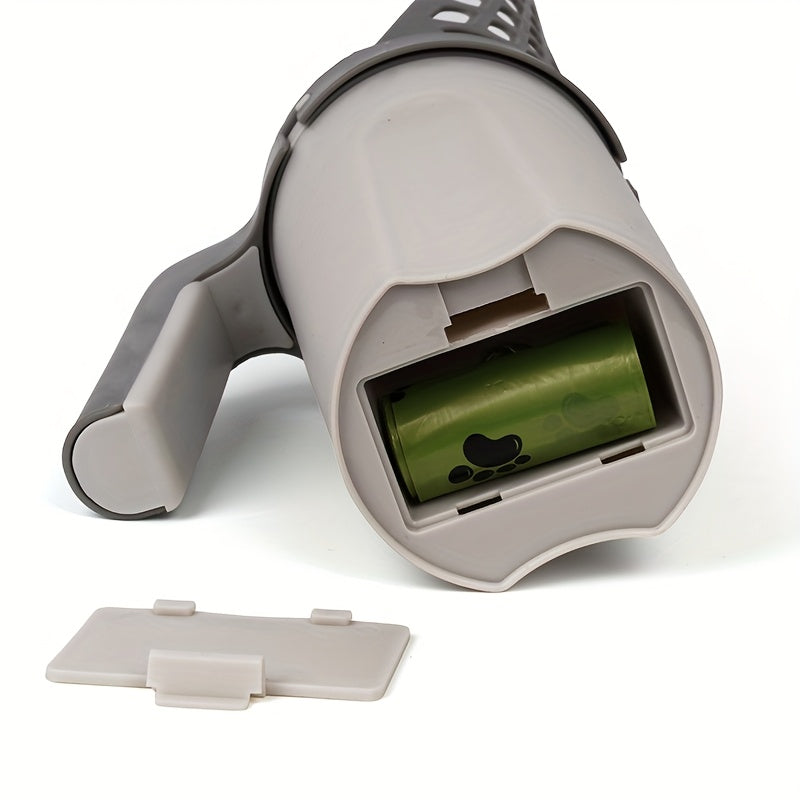 All-In-One Storage Portable Cat Cleaning Cat Litter Shovel with Built-In Garbage Bag Automatic Poop Scooper Set Cat Shovel