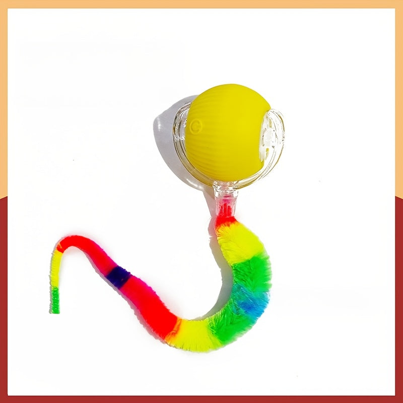 BonreLife Automatic Rolling Cat Ball Toy with LED Lights, USB Rechargeable, Bite-Resistant Silicone, Safe for All Cat Sizes - Interactive Indoor Play for Cats, Interactive Cat Toy