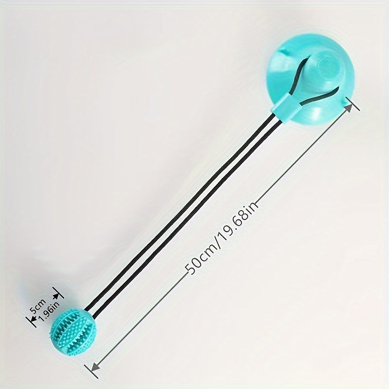 Interactive Suction Cup Dog Ball – Durable TPR, Slow Feeder with Tooth Cleaning Function, Ideal for Dogs of All Sizes, No Batteries Required