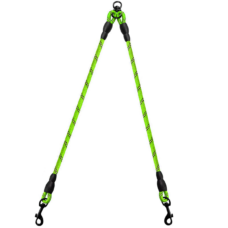 JOYTALE Reflective Dual Leash for 2 Dogs - No Tangle Walking Leash with Comfortable Handle