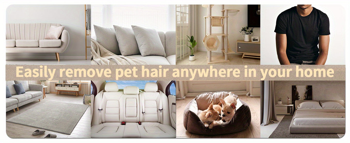 Pet Hair Remover - Lint Roller For Pet Hair - Cat And Dog Hair Remover For Couch, Furniture, Carpet, Car Seat, Reusable Roller W/Self-Cleaning Base - Upgraded Animal Fur Removal Tool