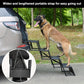 4-Step Folding Portable Dog & Cat Car Ramp - Adjustable Height, Non-Slip Anti-Skid Steps with Safety Tether, Foam Padded & Anti-Slip Rubber Feet for Easy Vehicle Access - Compact Storage for Travel