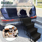 4-Step Folding Portable Dog & Cat Car Ramp - Adjustable Height, Non-Slip Anti-Skid Steps with Safety Tether, Foam Padded & Anti-Slip Rubber Feet for Easy Vehicle Access - Compact Storage for Travel