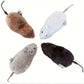 4-Pack Plush Wind-Up Mechanical Mice Toy Set, Clockwork Fake Mouse Prank Moving Animal Play Toys for Cats and Dogs, Suitable for All Breeds, No Battery Required