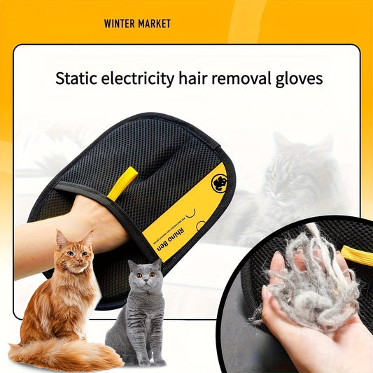 Two Household Hair Removal Brushes, a Pet Hair Removal Tool, Static Electricity Hair Removal Gloves, Reusable, Convenient And Quick, Suitable for Various Environments.