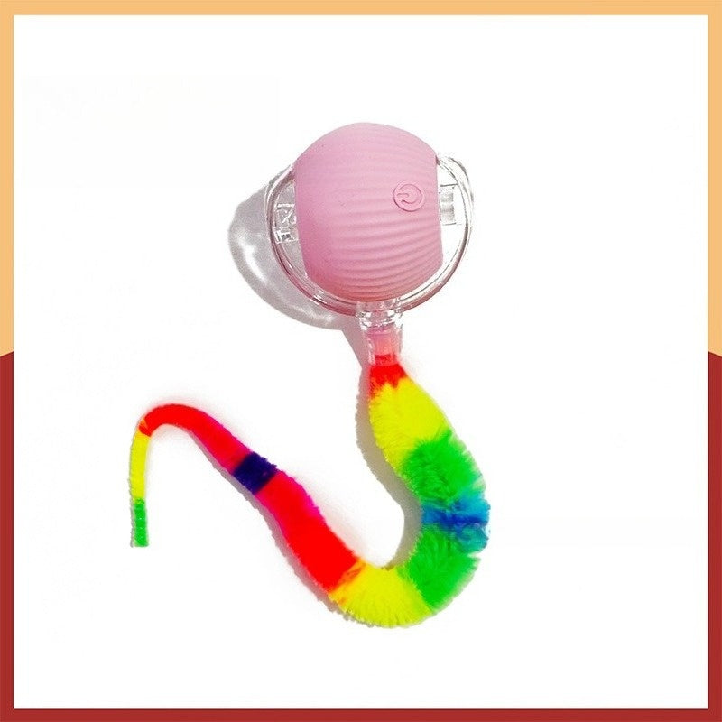 BonreLife Automatic Rolling Cat Ball Toy with LED Lights, USB Rechargeable, Bite-Resistant Silicone, Safe for All Cat Sizes - Interactive Indoor Play for Cats, Interactive Cat Toy