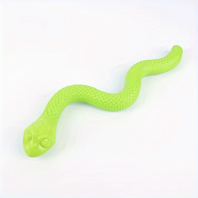 1pc Interactive Chew Toy Snake - Heavy-Duty Dog Puzzle Toy with Thick Rubber-like Texture, Individually Wrapped for Hygiene - Tough Chewer-Resistant, Non-Toxic Chew Bone for Puppies & Adult Dogs - Scratch-Resistant, for Aggre
