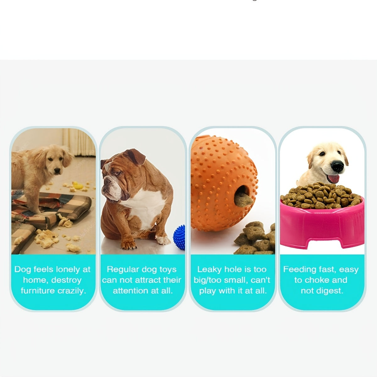 Interactive UFO Design Dog Ball Toys, Food Dispensing Pet Slow Feeder Ball, Dog Enrichment Toys, Dogs IQ Treat Ball Puzzle Toy