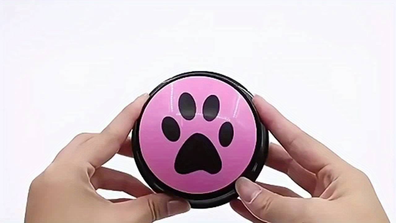 Dog Training Buttons with Paw Print Design - Interactive Pet Communication Toy, Durable Plastic Dog Accessories for Training & Play, No Batteries Needed, All Breeds & Sizes, Dog Training Accessories, Playful Pet Acc