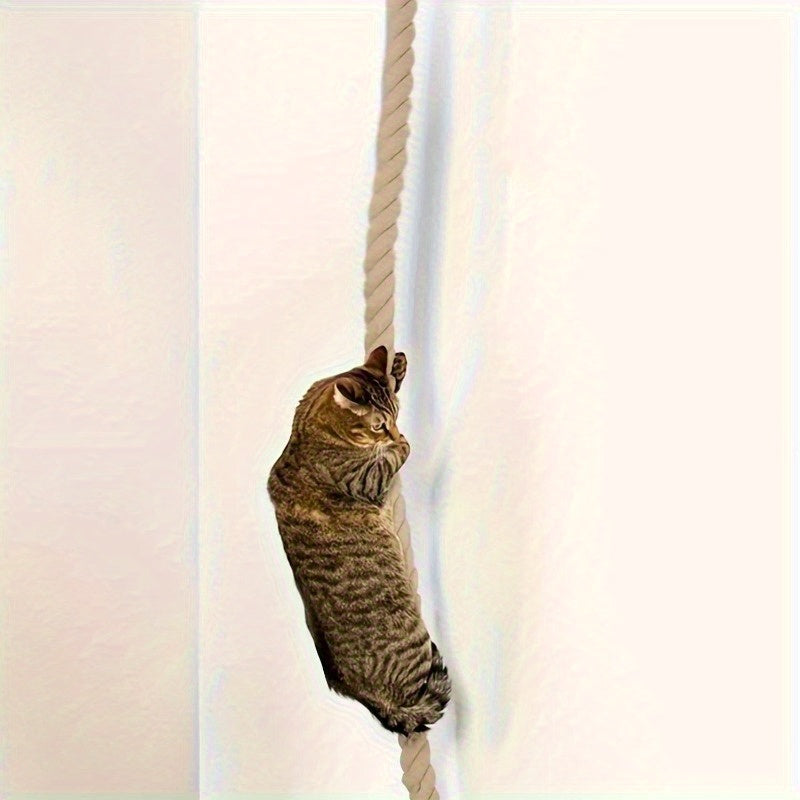 Large Cat Climbing Rope - Durable Sisal Scratching Post with 8.89cm Wide Base, 8.89cm Tall & 8.89cm Thick, Multi-Level Cat Toy for Indoor Cats, Scratching Post for Cats, Climbing Rope for Cats, Cat Climbing Rope, Cat Climbing