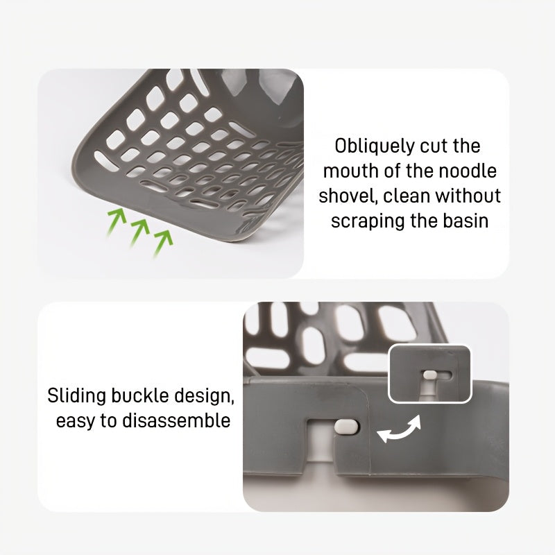 All-In-One Storage Portable Cat Cleaning Cat Litter Shovel with Built-In Garbage Bag Automatic Poop Scooper Set Cat Shovel