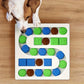 [Interactive Dog Puzzle] Durable PP Interactive Dog Treat Puzzle - Mental Enrichment Feeder for IQ Training, Slow Feeder with Paw Print & Bone Shapes, Treat Dispenser for Puppies & Adult Dogs