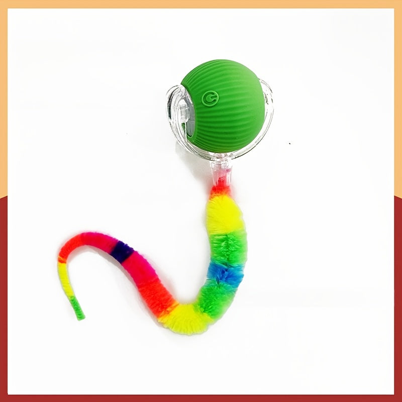 BonreLife Automatic Rolling Cat Ball Toy with LED Lights, USB Rechargeable, Bite-Resistant Silicone, Safe for All Cat Sizes - Interactive Indoor Play for Cats, Interactive Cat Toy