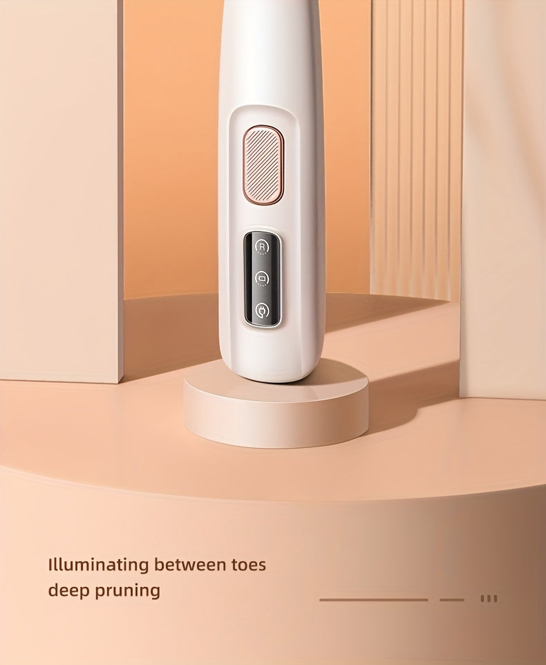 Pet Grooming Kit, Rechargeable Electric Paw Trimmer for Dogs and Cats, Dual-Use USB/Battery Powered, LED Light, Wide Blade, Quiet Operation, Ideal for Whisker, Foot & Eye Hair Removal