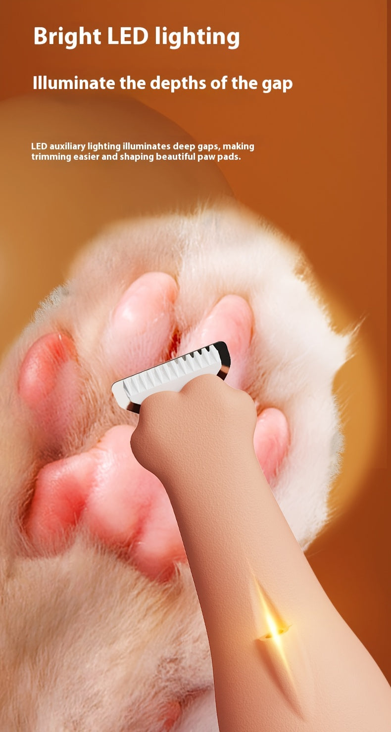 Dog Nail Trimmers with LED Light, Low Noise Pet Clippers, 18mm Blade Waterproof Rechargeable Dog Nail Clippers & Cat Nail Clipper for Grooming Paws, Ears, Face, Eyes