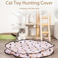 3pcs Pet Self-Entertainment Toy Set: 1 Round Double-Layer Hunting Cover + 2 Red Automatic Cat Balls