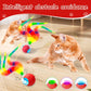 BonreLife Automatic Rolling Cat Ball Toy with LED Lights, USB Rechargeable, Bite-Resistant Silicone, Safe for All Cat Sizes - Interactive Indoor Play for Cats, Interactive Cat Toy