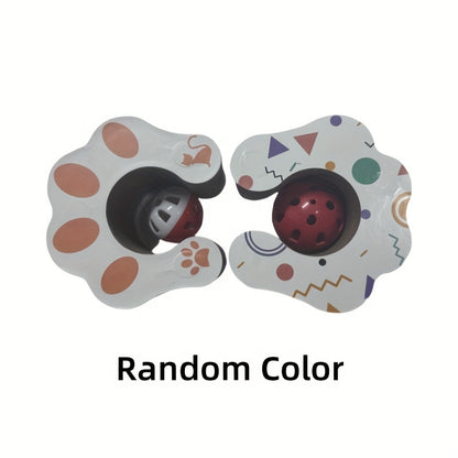 Interactive Foldable Cat Scratcher with Bell - Magnetic Honeycomb Design, Durable Play Pad for All Cats' Exercise & Mental Stimulation, Cat Toy