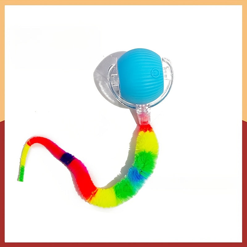 BonreLife Automatic Rolling Cat Ball Toy with LED Lights, USB Rechargeable, Bite-Resistant Silicone, Safe for All Cat Sizes - Interactive Indoor Play for Cats, Interactive Cat Toy