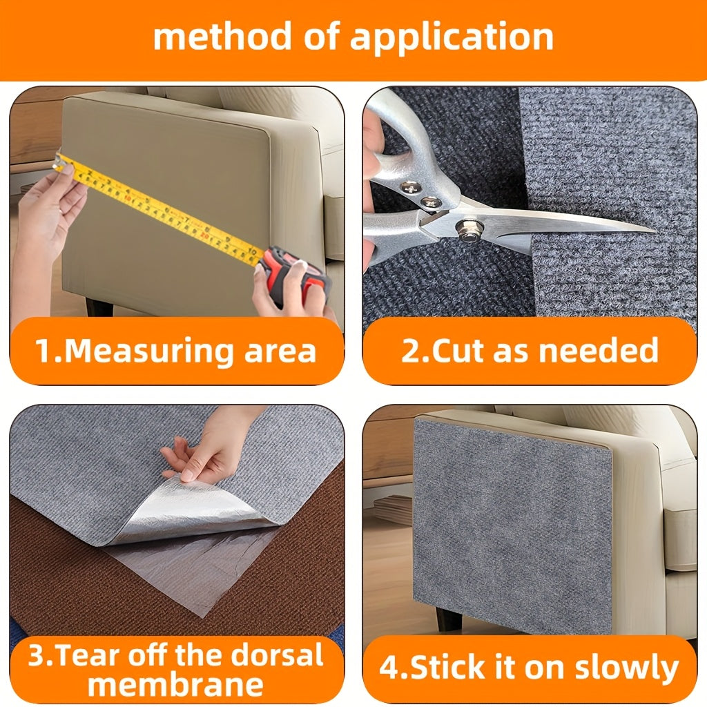 [Interactive Cat Scratching Mat] Durable Self-Adhesive Cat Scratching Mat | Interactive Pet Climbing Board, Scratch-Resistant Felt for Walls & Furniture, DIY Home Decor, Christmas Gift - Polyester