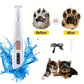Pet Grooming Kit, Rechargeable Electric Paw Trimmer for Dogs and Cats, Dual-Use USB/Battery Powered, LED Light, Wide Blade, Quiet Operation, Ideal for Whisker, Foot & Eye Hair Removal