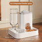 Automatic Cat and Dog Water Dispenser with Integrated Food Basin - Capacity 1-10L, No Battery Required, Modern White Design, Easy to Clean and Moisture-Proof - Durable Pet Hydration Solution, Automatic Pet Feeder, Stylish Pet