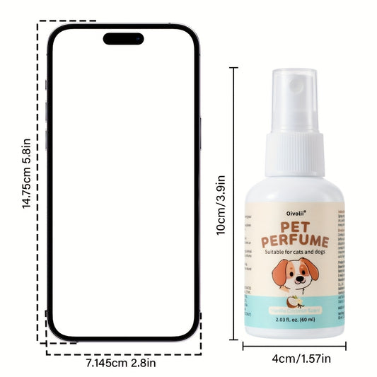 Pet Vanilla Coconut Deodorant Spray, Contains Vanilla and Coconut Ingredients, Fresh Vanilla with Sweet Coconut Care, Gentle and Non-Irritating, Long-Lasting Freshness, Suitable for All Breeds of Pets, Compact and Portable, R