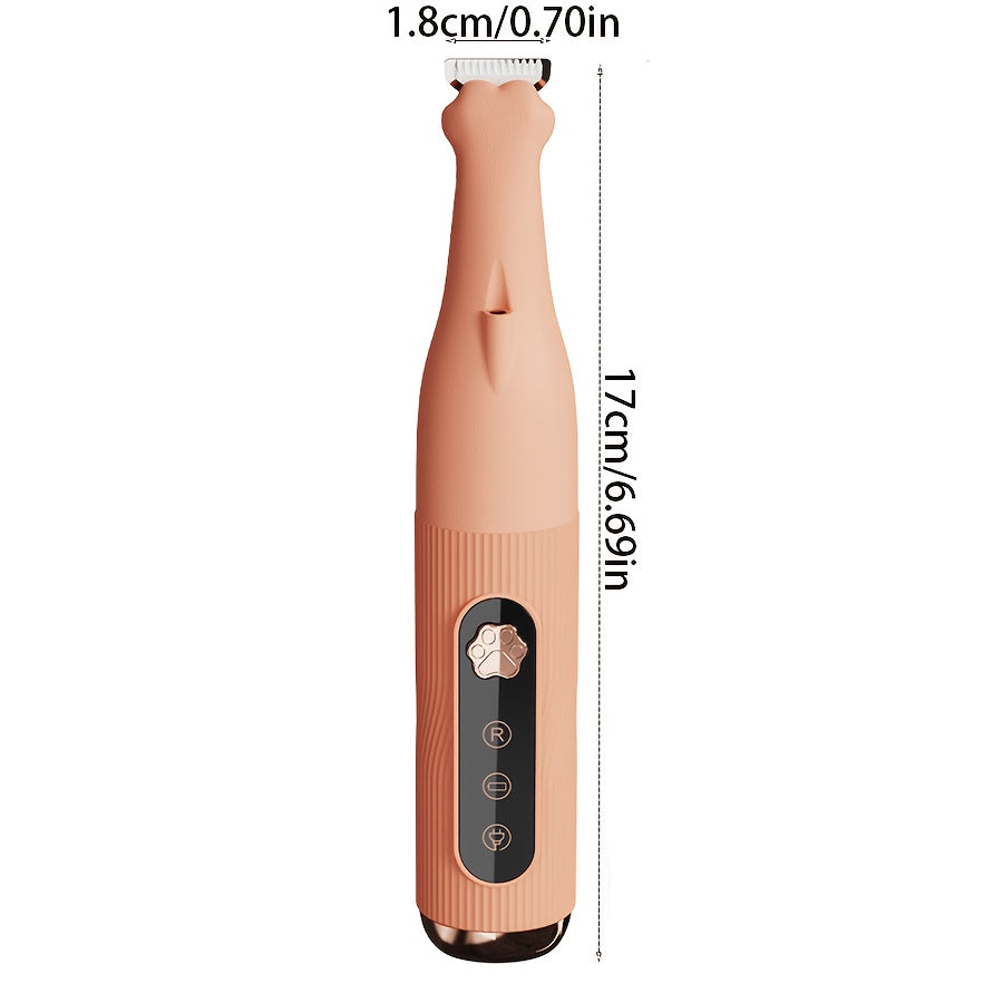 Dog Nail Trimmers with LED Light, Low Noise Pet Clippers, 18mm Blade Waterproof Rechargeable Dog Nail Clippers & Cat Nail Clipper for Grooming Paws, Ears, Face, Eyes