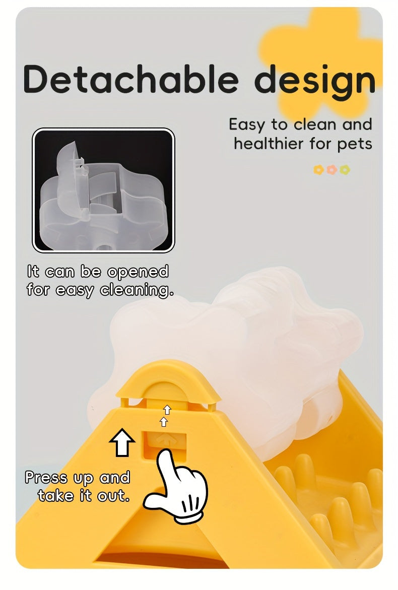 Interactive Slow Feeder Pet Toy - 360° Rotating Puzzle Feeder, Durable PP Material for Weight Loss and Anti-Gobble, Prevents Boredom to Prevent Obesity, Suitable for Cats and Dogs