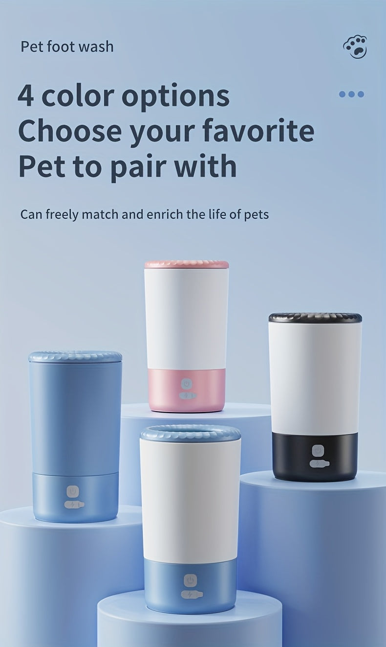 Pet Foot Washing Cup, Electric Dog and Cat Foot Washer, USB-Rechargeable Pet Outdoor Cleaning Supply, Pet Grooming and Cleaning Tool, The Best Gift for Your Beloved Pets, Pet Foot Cleaner, Dog Washing Supplies, Dog Scrub Brus