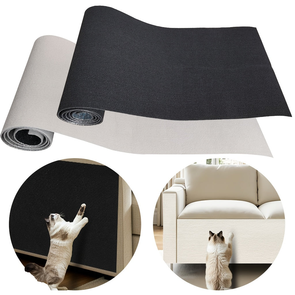 [Interactive Cat Scratching Mat] Durable Self-Adhesive Cat Scratching Mat | Interactive Pet Climbing Board, Scratch-Resistant Felt for Walls & Furniture, DIY Home Decor, Christmas Gift - Polyester