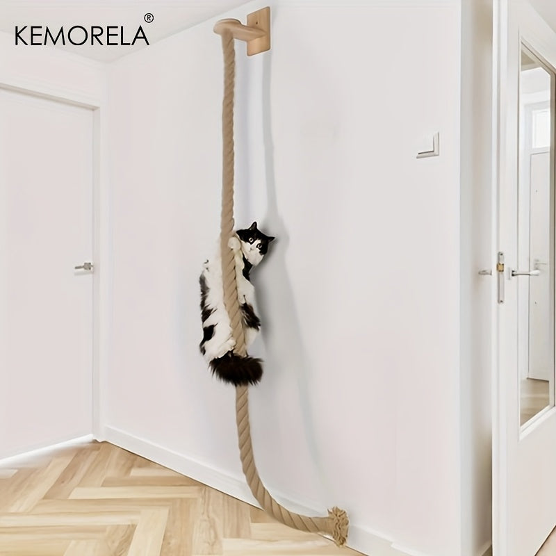 Large Cat Climbing Rope - Durable Sisal Scratching Post with 8.89cm Wide Base, 8.89cm Tall & 8.89cm Thick, Multi-Level Cat Toy for Indoor Cats, Scratching Post for Cats, Climbing Rope for Cats, Cat Climbing Rope, Cat Climbing