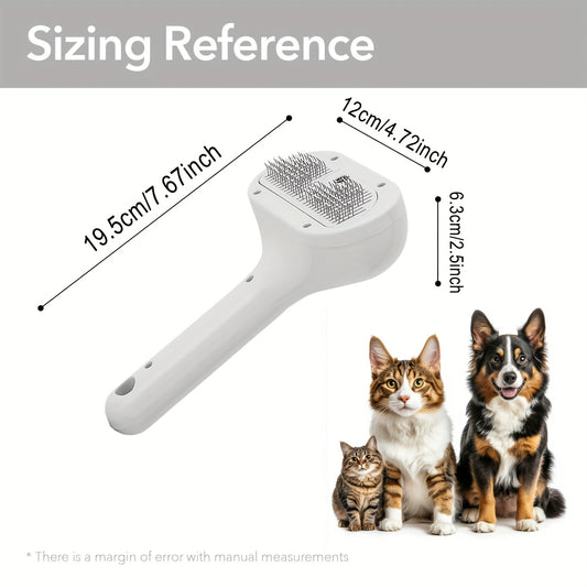 1pc 3-in-1 Automatic Cat & Dog Hair Remover Brush with Spray Function - USB Rechargeable, Ergonomic Handle for Indoor Cats, Dogs, Rabbits - Gentle on Sensitive Light Beige, Cat Hair Remover, K, Dog Hair Removing Massage Brush