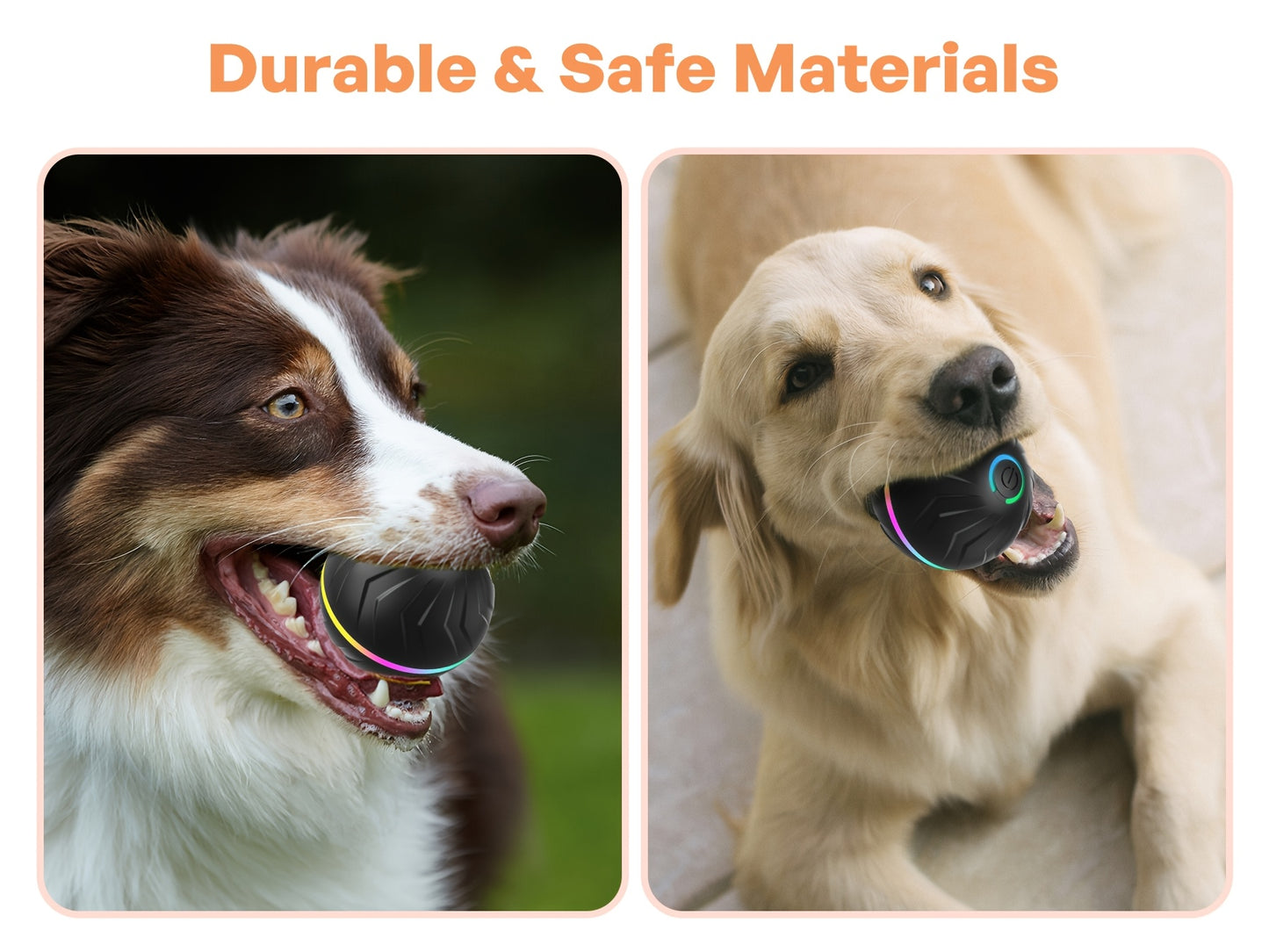 Interactive Dog Toy Ball - Large, Smart Bouncing Ball for Pets | Intelligent Jumping, Rolling, Durable, USB Rechargeable