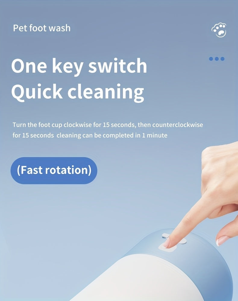 Pet Foot Washing Cup, Electric Dog and Cat Foot Washer, USB-Rechargeable Pet Outdoor Cleaning Supply, Pet Grooming and Cleaning Tool, The Best Gift for Your Beloved Pets, Pet Foot Cleaner, Dog Washing Supplies, Dog Scrub Brus