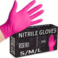 Deep Pink Disposable Nitrile Gloves - Lightweight, Suitable for Household Cleaning, Pet Care, Hair Dyeing - & Alcohol-Free, Available in S/M/L Sizes, Multi-Purpose Cleaning Gloves, Stylish Kitchen Use, All-Season, Disposable