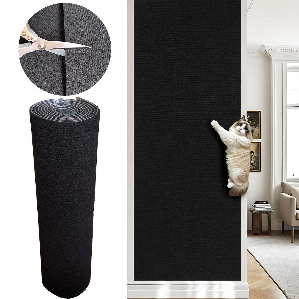 [Interactive Cat Scratching Mat] Durable Self-Adhesive Cat Scratching Mat | Interactive Pet Climbing Board, Scratch-Resistant Felt for Walls & Furniture, DIY Home Decor, Christmas Gift - Polyester