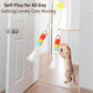 [Interactive Cat Squeaky Toy] 1 Interactive Cat Squeaky Toy, Random Color and Style, 1pc Delivery with Stretchable Spring Rope for Indoor Playtime. Features Artificial Feathers & Bell – Durble Nylon Hanging Doorway Kitten S